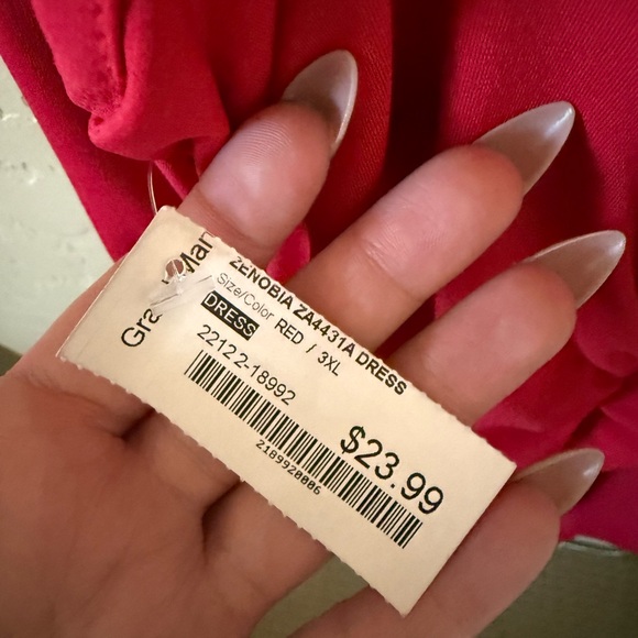 Red long dress - Picture 3 of 3